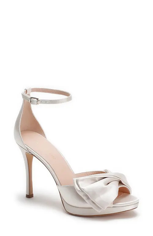 Kate Spade New York bow ankle strap sandal in Ivory at Nordstrom, Size 7 | Nordstrom