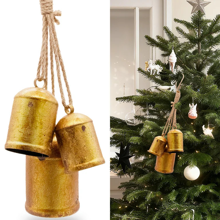 Vintage Handmade Rustic Door Hanging Bells Harmony Cow Bells for Lucky Christmas Décor Farmhouse... | Walmart (US)
