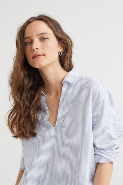 Linen-blend Anorak Shirt | H&M (US + CA)