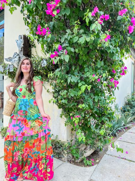 📍Flora Farms in Cabo! Love this festive tropical maxi. It’s perfect for beach trips  

#LTKFindsUnder100 #LTKStyleTip
