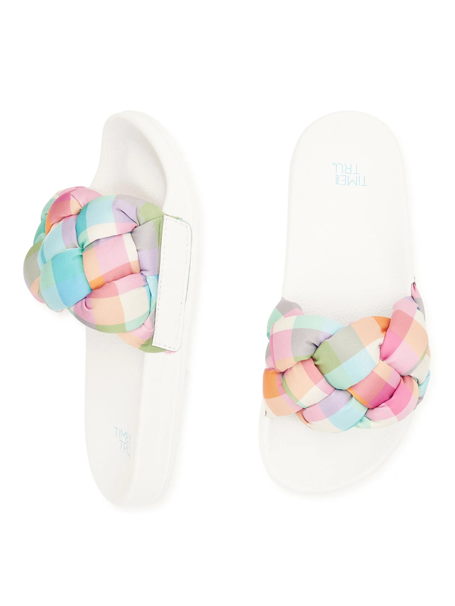 Time and Tru Women's Braided Pool Slide Sandals | Walmart (US)
