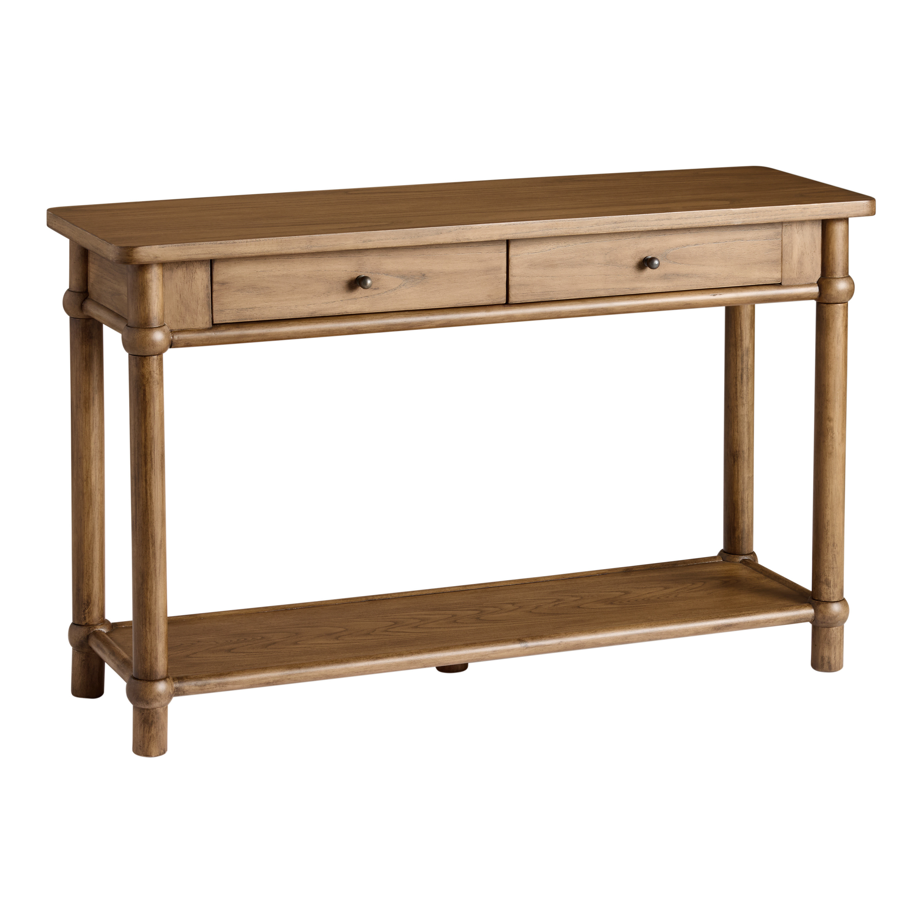 Barrow Clove Brown Wood Console Table with Storage | World Market