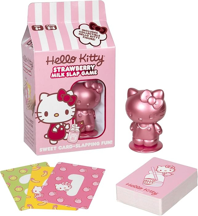 MOOSE GAMES Hello Kitty Strawberry Milk Slap Game, Includes 76 Cards & Collectible Hello Kitty Fi... | Amazon (US)