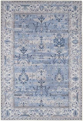 Adiva Rugs Machine Washable Area Rug for Living Room, Bedroom, Bathroom, Kitchen, Printed Persian Vi | Amazon (US)