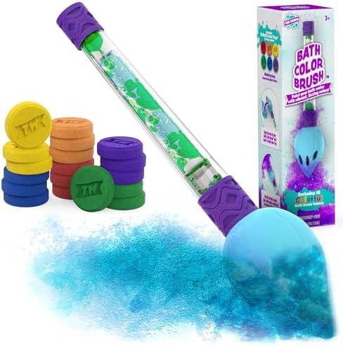 Tub Works® Bath Color Brush™ Kids Bath Bomb Set | Nontoxic & Fragrance-Free | Use Brush to Pai... | Amazon (US)