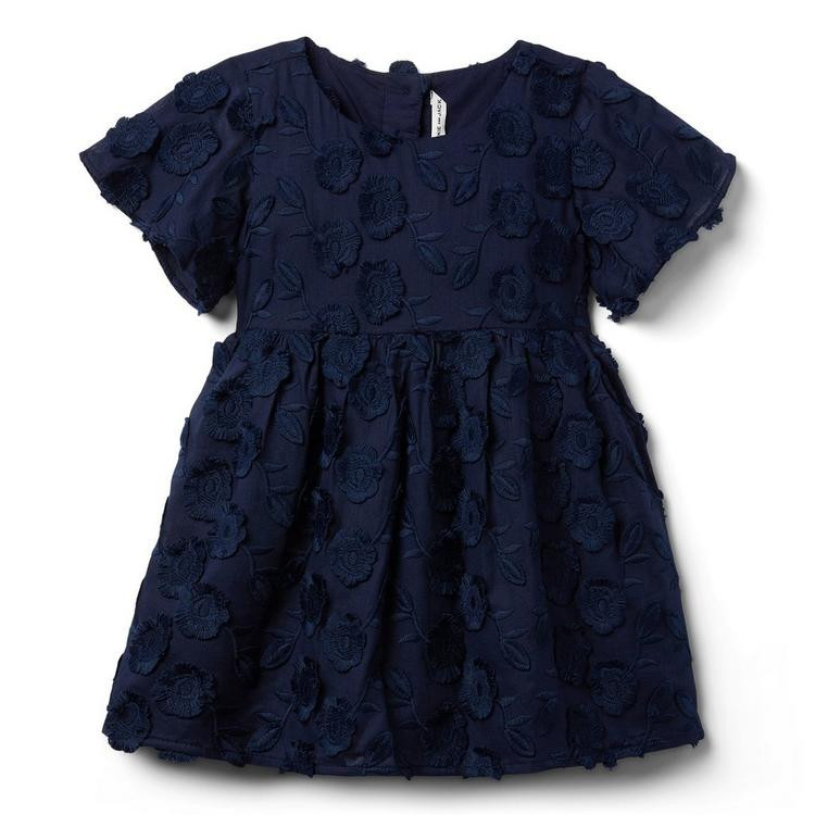 Clipped Fringe Floral Jacquard Dress | Janie and Jack