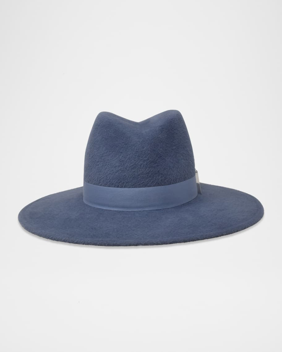 Gigi Burris Jeanne Rabbit Hair Fedora Hat | Neiman Marcus
