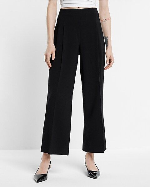 Super High Waisted Pleated Stovepipe Pant | Express