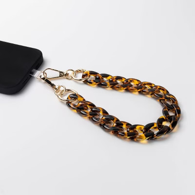 Hello Lux Phone Wristlet - Shiny Tortoise Resin Link | Target