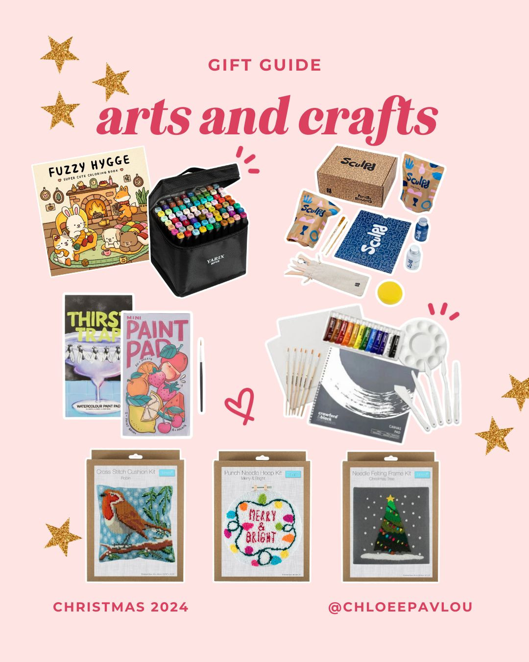 🎀✨🎅GIFT GUIDES 2024 🎅✨🎀
Gifts for the crafty girls, arts and craft presents. 

christmas gift guide, gift guide 2024, present inspo, holiday inspo, present inspiration, gifts for her, gifts for him, art and craft present idea 

 

#LTKgiftguide #LTKuk #LTKwinter