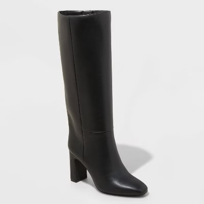 Women's Livia Stovepipe Tall Boots - A New Day™ Black 8 | Target
