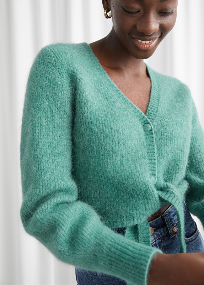 Cropped Boxy Front Tie Cardigan | & Other Stories (EU + UK)