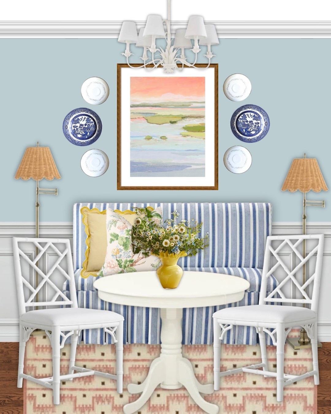 Cozy coastal cottage breakfast dining nook inspo! Meant to be eclectic but with some vintage charm. 

Coastal home, grand millennial, dining nook, dining bench, coastal cottage, cottage core, southern living, Nancy Meyers inspired, affordable finds 



#LTKHome #LTKSaleAlert