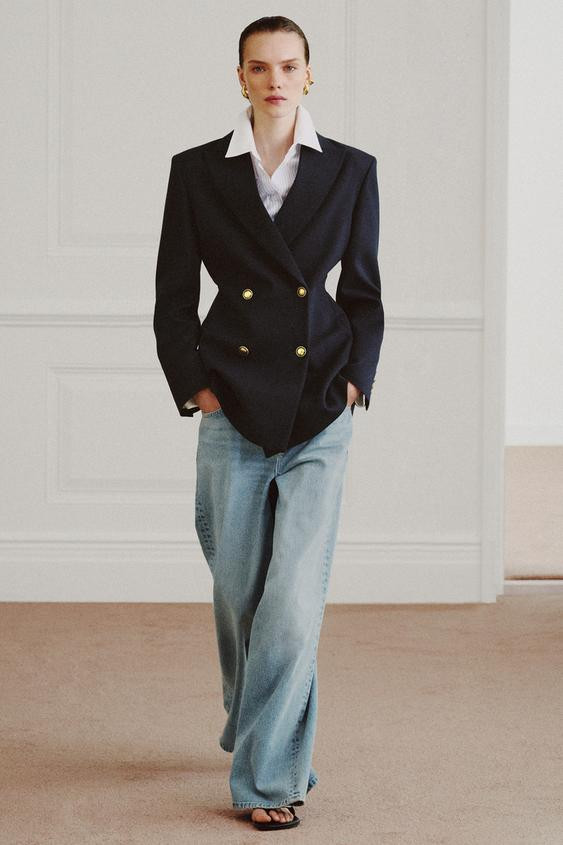 ZW COLLECTION FITTED BUTTONED BLAZER | Zara UK