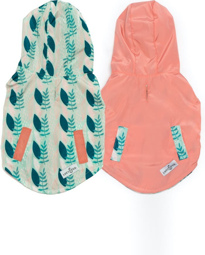 Lucy & Co. The Minty Fresh Reversible Dog Raincoat | Nordstrom