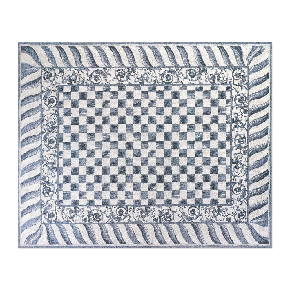 Sterling Check 8' x 10' Washable Rug | MacKenzie-Childs