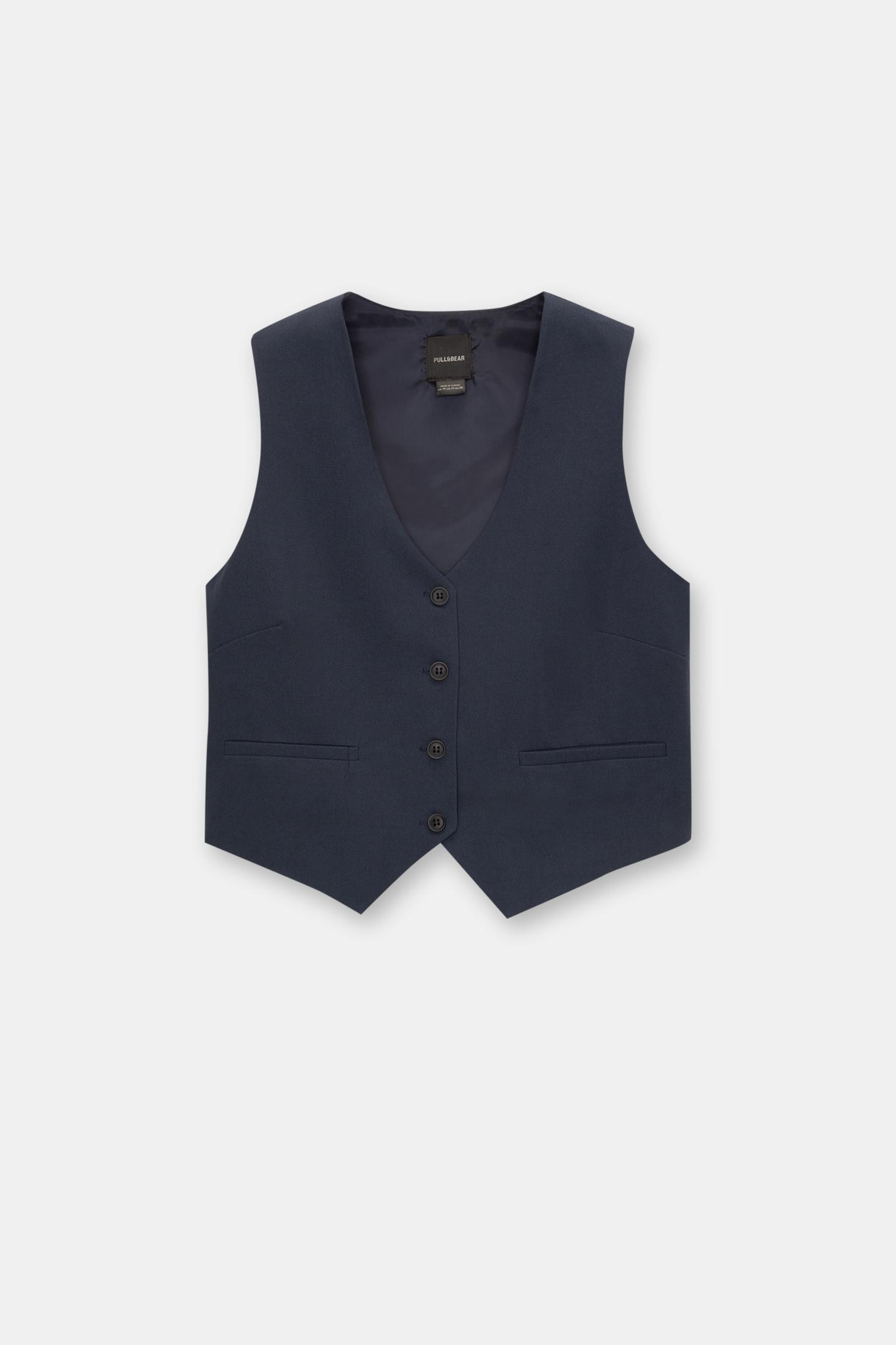 Button-up suit waistcoat | PULL and BEAR UK