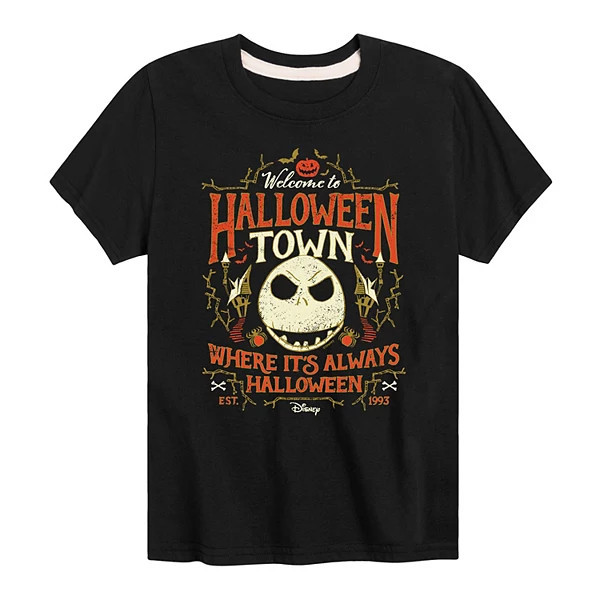 Disney's The Nightmare Before Christmas Boys Halloween Town Sign Tee | Kohl's