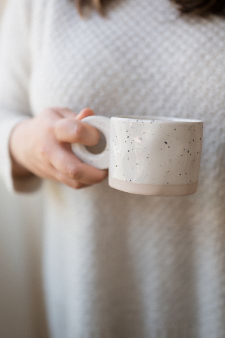 new fav mug ☕️ 

Amazon finds, Amazon mug, Amazon coffee mugs, neutral coffee mug, speckled mug, coffee mug from Amazon

#LTKhome