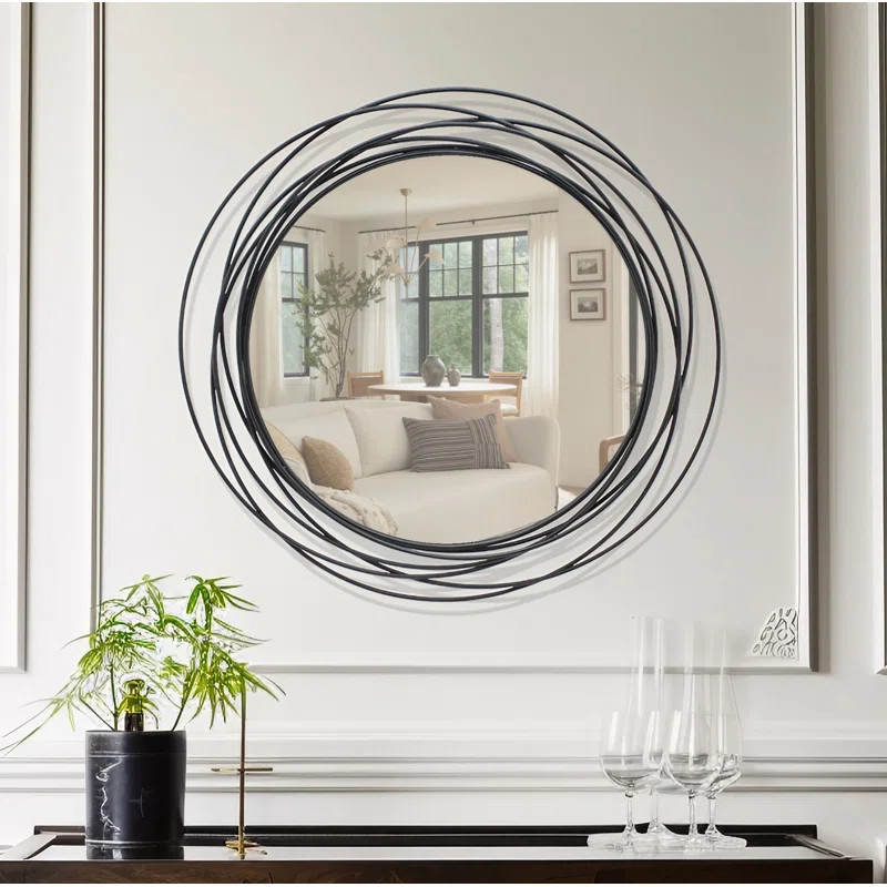 Baeddan Metal Round Wall Mirror | Wayfair North America