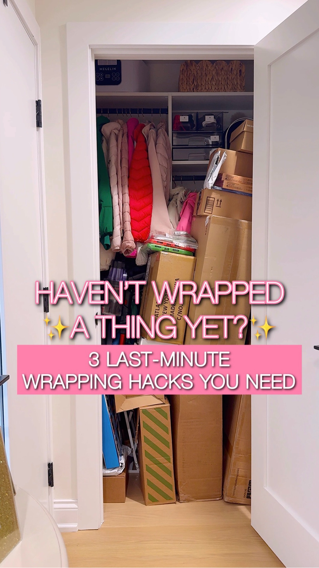 Last‑minute wrapping hacks you need if nothing is wrapped yet. Reusable gift bags for awkward shapes, stackable boxes for instant Martha May energy, and a one‑handed tape dispenser that makes wrapping fast. All linked here and they arrive well before Christmas.
#LTKhome #LTKholiday #LTKgiftguide #amazonfinds #wrappinghacks

#LTKHoliday #LTKGiftGuide #LTKmomlife