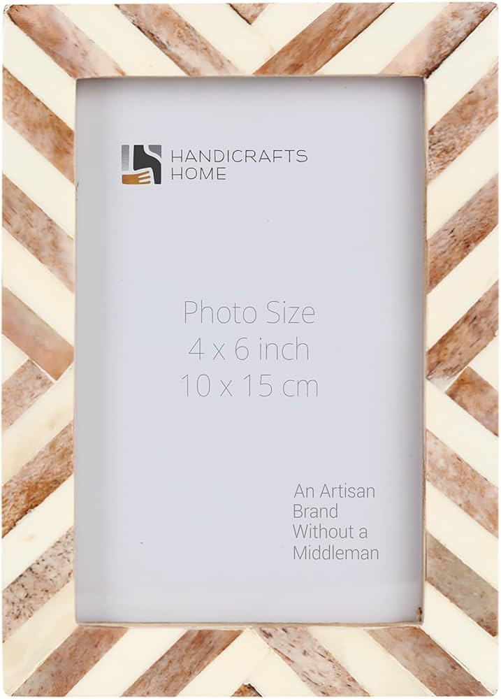 Handicrafts Home 4x6 Chevron Pattern Inspired Picture Frame - 4x6 Frames for Wall Hanging & Desk ... | Amazon (US)