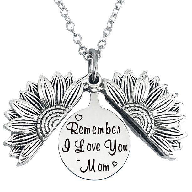 Necklaces for Women Mother's Day Gifts Metal Letter Sunflower Necklace Confession Lady Jewelry Gi... | Walmart (US)