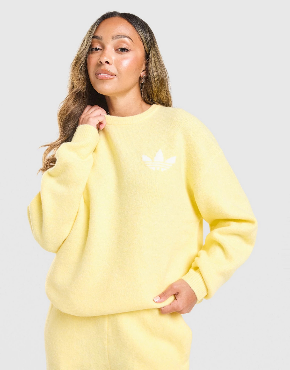 adidas Originals Trefoil Knit Crew Sweatshirt | JD Sports (UK)