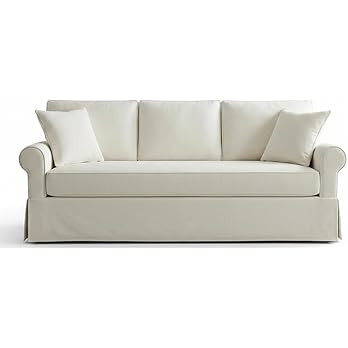 HULALA HOME 82" Slipcovered Sofa with Removable & Washable Slipcover, 3 Seater Fabric Sofa with R... | Amazon (US)