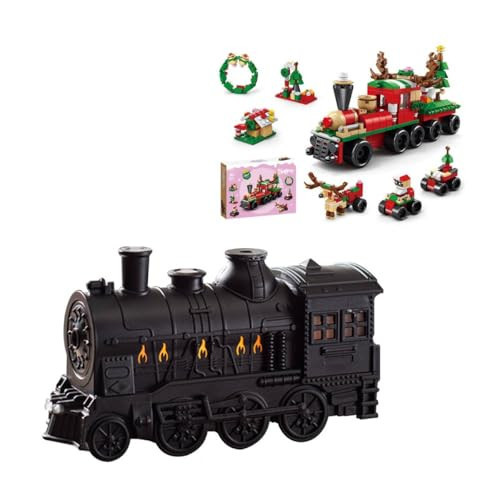 URFunModel 300ML Vintage Steam Train Aromatherapy Essential Oil Diffuser RC Humidifier with 2-Color LED Light/2 Mist Modes/Standard US Power Supply, Home Decor Gift | Amazon (US)