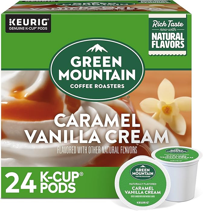 Green Mountain Coffee Roasters Caramel Vanilla Cream, Single-Serve Keurig K-Cup Pods, Flavored Li... | Amazon (CA)