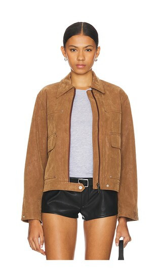 Free People x We The Free Blair Faux Suede Jacket in Brown. - size S | Revolve Clothing (Global)