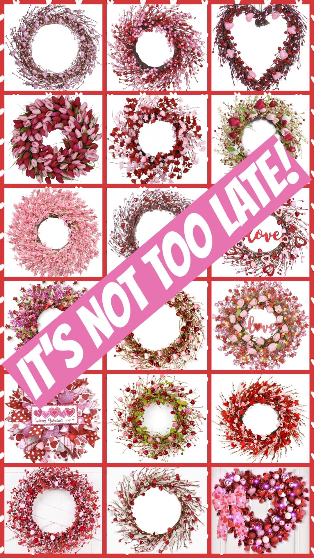 Valentine vibes aren’t over—dress your door with love today!

#ValentinesDay
#ValentinesDayGifts
#ValentinesDayVibes
#Vaentinewreaths

#LTKValentine #LTKHome