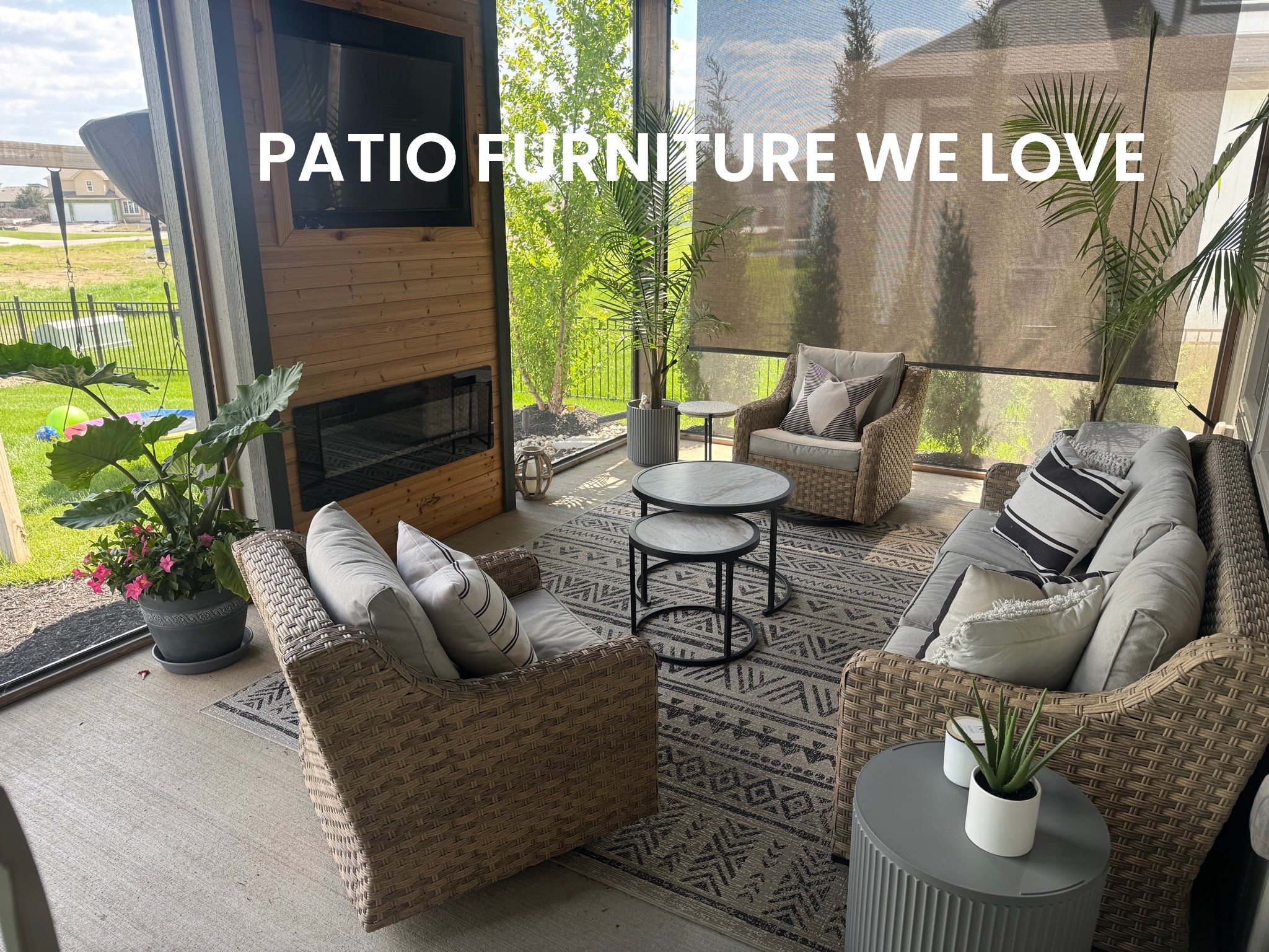 Patio furniture set from Walmart we love — and linked rug, pillows etc 

Outdoor furniture set / summer furniture/ porch / patio