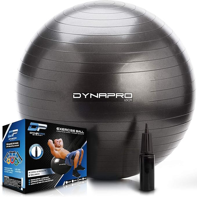 DYNAPRO Exercise Ball – Extra Thick Eco-Friendly & Anti-Burst Material Supports over 2200lbs, S... | Amazon (US)