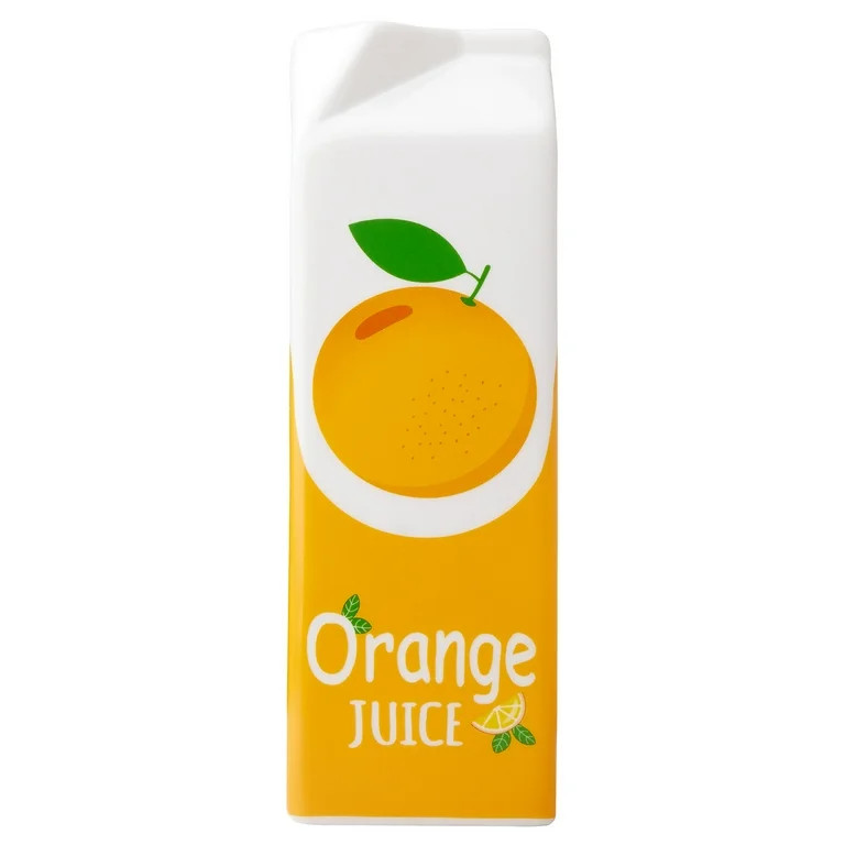 Mainstays Tall Orange Juice Carton Ceramic Vase, 3" L x 9" H | Walmart (US)