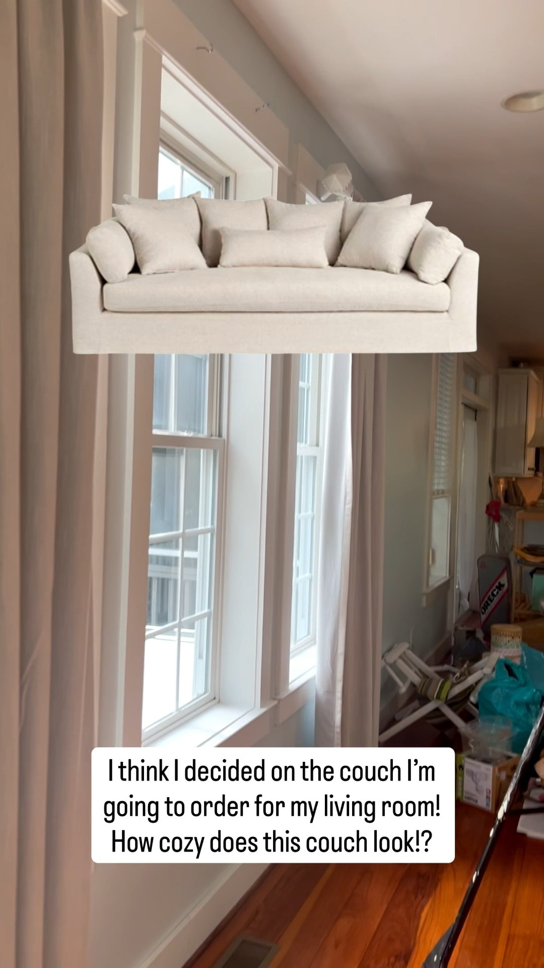 I have been looking for weeks for a couch that looks just like this! I came across this one sold by Lamps plus! I was getting ready to go ahead and order it but the shipping was SO FAST I decided to hold off another week. I don’t move into my new house until January 5th and the delivery date was December 28th (if I ordered today). Crazy right!? And shipping is free. Anyways, I’m so excited that I found this couch and will share it with you all again once it is delivered!
#couch #sofa #lampsplus #livingroom #livingroomfurniture #linensofa #slipcoversofa

#LTKvlog #LTKHome #LTKstorytime