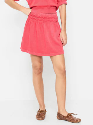 Smocked-Waist Mini Skirt | Old Navy (US)