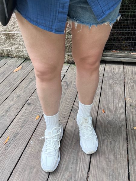 A day at the zoo attire in hot Texas! Breezy gauze button down, mom shorts from Abercrombie, New Balance 530 for extra comfort.

#LTKMidsize #LTKActive #LTKOver40