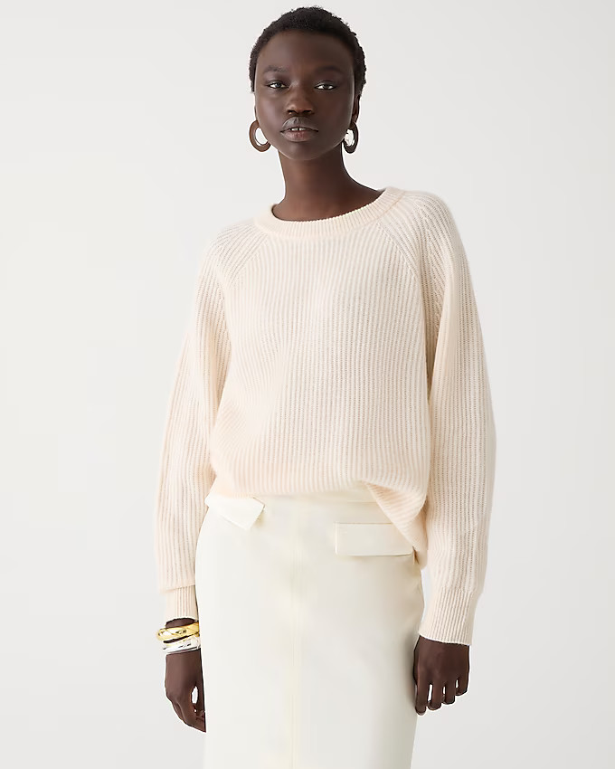 best seller4.4(49 REVIEWS)Ribbed cashmere oversized crewneck sweater | J. Crew US