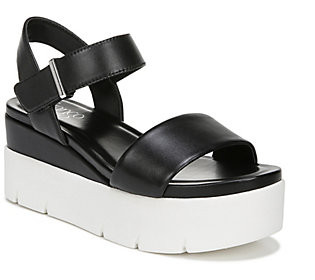 Franco Sarto Leather Strappy Sandals - Varina | QVC
