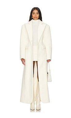 Ceren Ocak Long Coat in Ecru from Revolve.com | Revolve Clothing (Global)