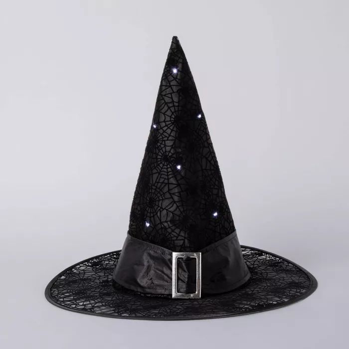 Adult Light Up Glow Black Halloween Witch Hat - Hyde & EEK! Boutique™ | Target