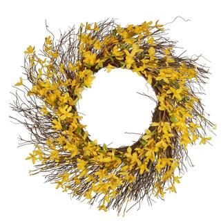 National Tree Company 24 in. Artificial Spring Wreath JR15-JS33391 | The Home Depot