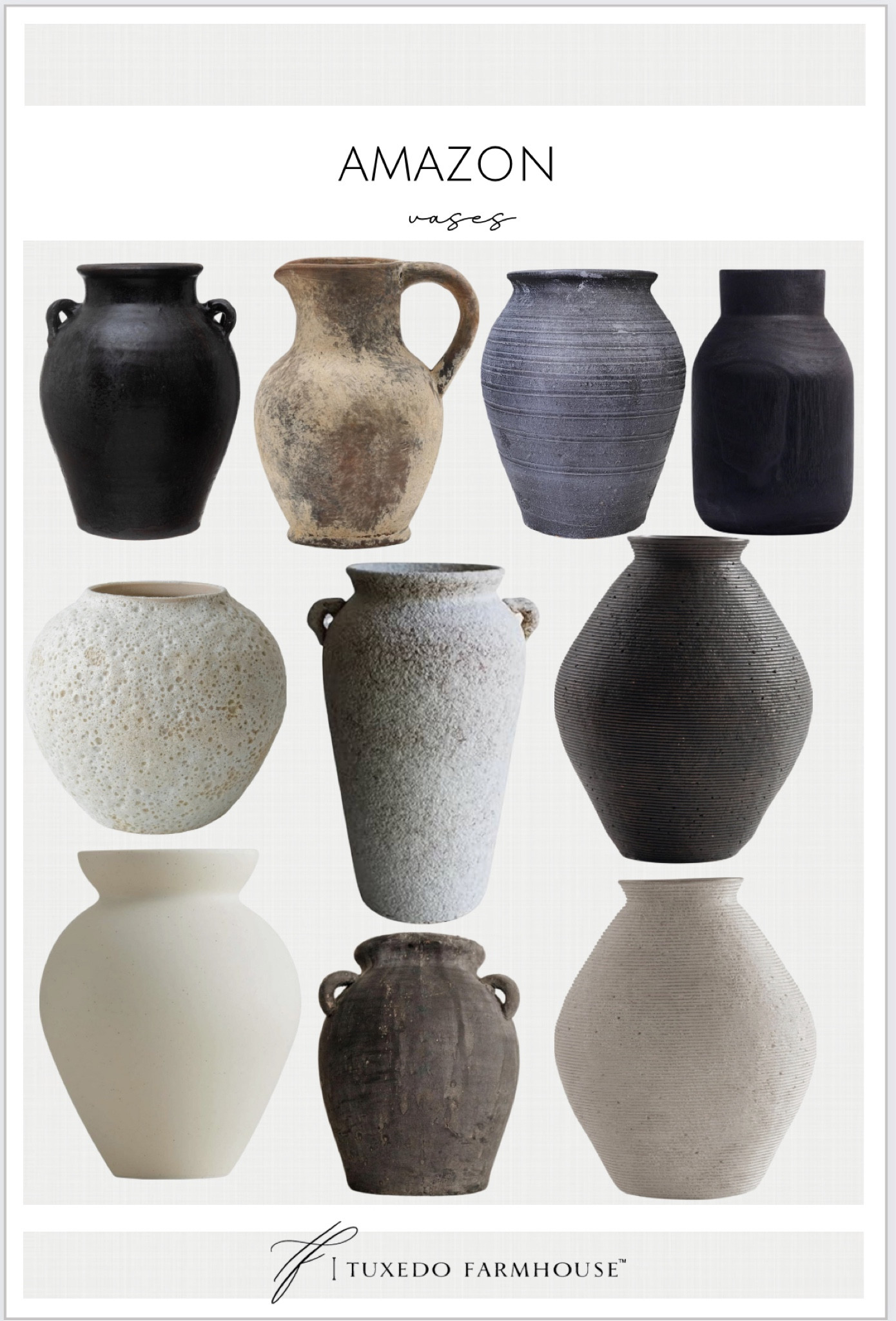 Amazon vases! Beautiful rustic decor, very similar to Pottery Barn. 

Centerpiece, floral arrangement, home decor, entryway, kitchen island 



#LTKfindsunder50 #LTKhome #LTKfindsunder100