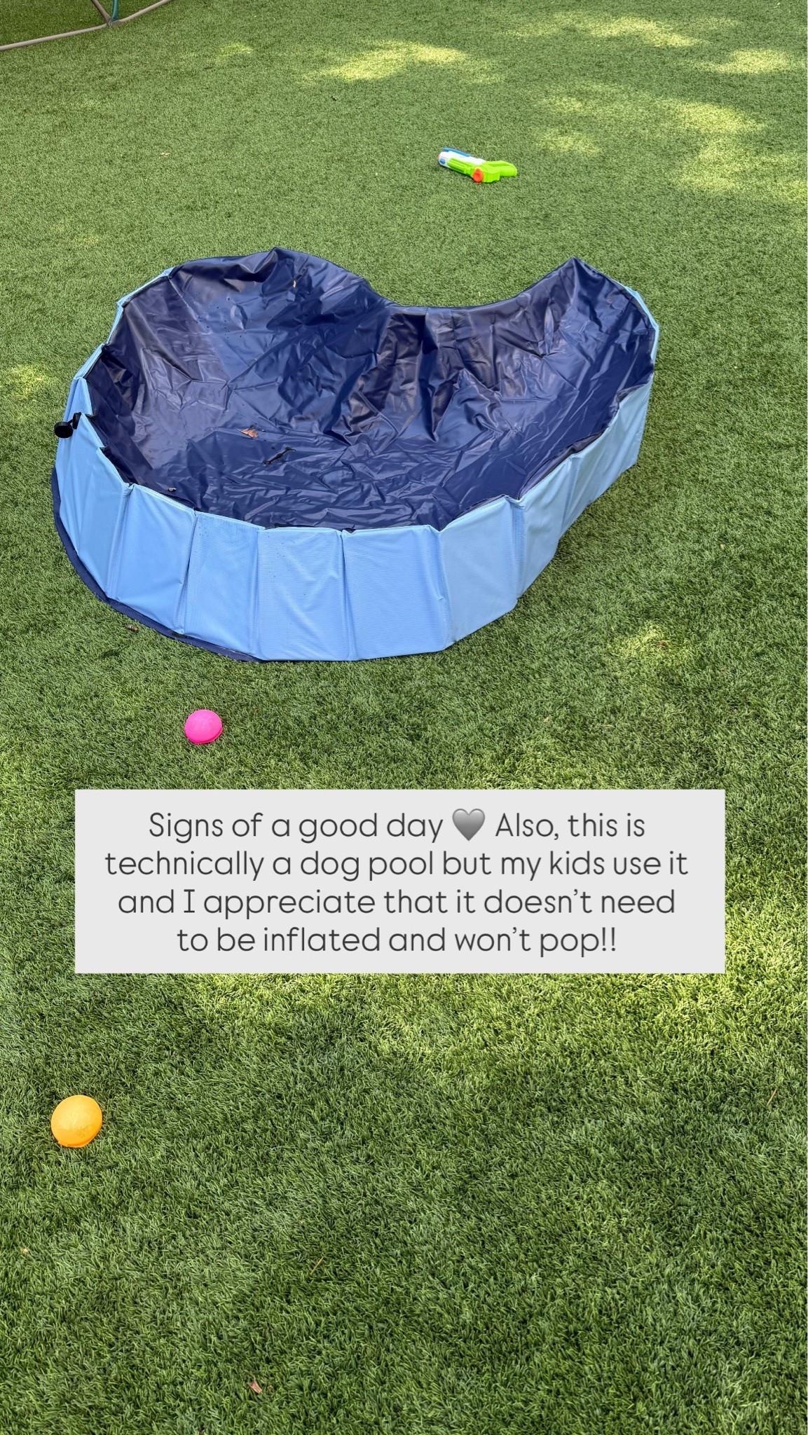 Signs of a good day 🩶 Also, this is technically a dog pool but my kids use it and I appreciate that it doesn’t need to be inflated and won’t pop!!

#LTKHome #LTKKids #LTKSeasonal