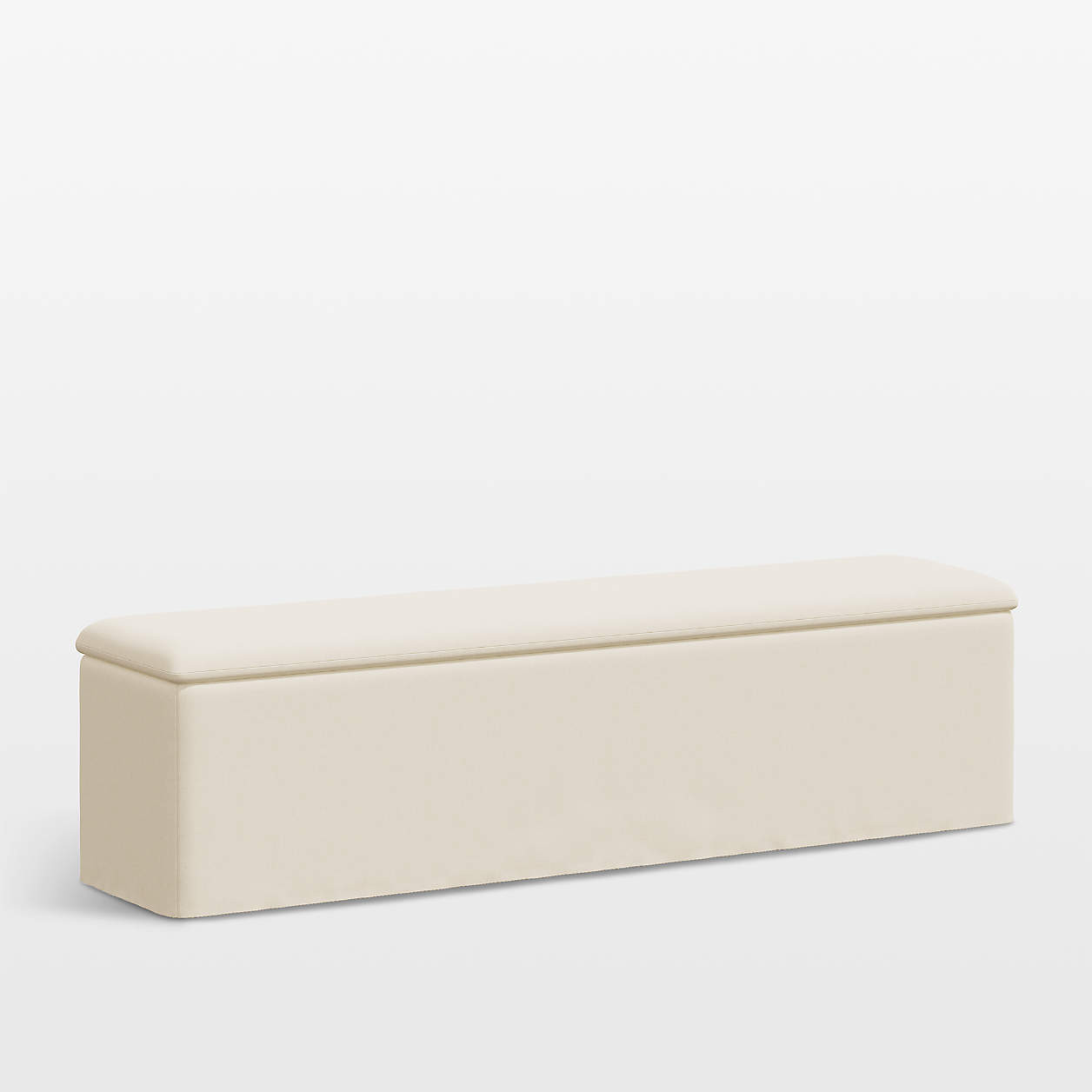 Greenwich 68" Upholstered Storage Bench + Reviews | Crate & Barrel | Crate & Barrel