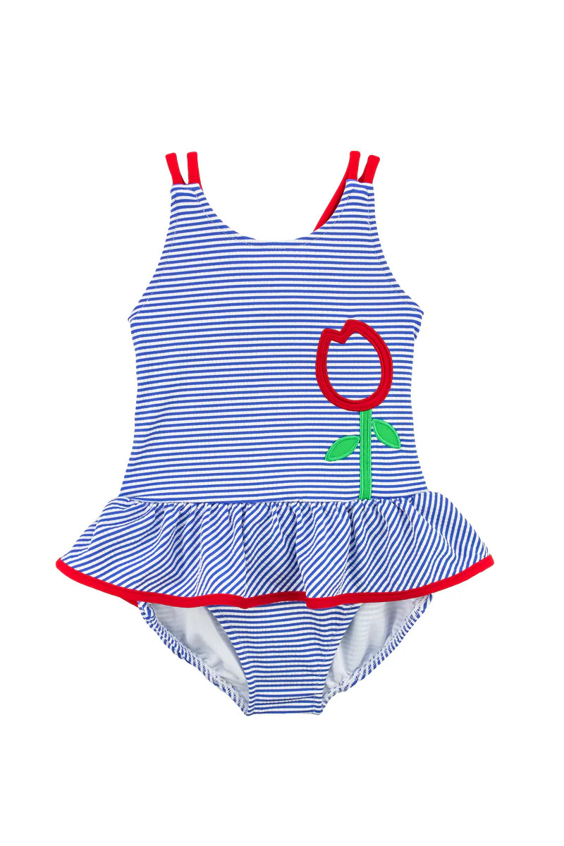Seersucker Swimsuit With Tulip | Florence Eiseman