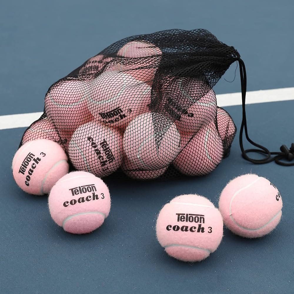 Teloon Pressure Training Tennis Balls-12 or 18 Count-Mesh Carry Bag，4 Colors Available，Pressu... | Amazon (US)