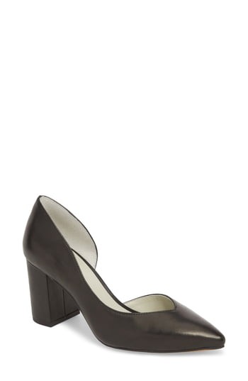 Women's 1.state Sisteen Half D'Orsay Pump, Size 5 M - Black | Nordstrom